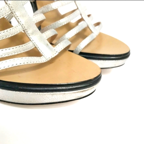 Michael Kors • Silver Strappy Heels Size 8 - Picture 8 of 8
